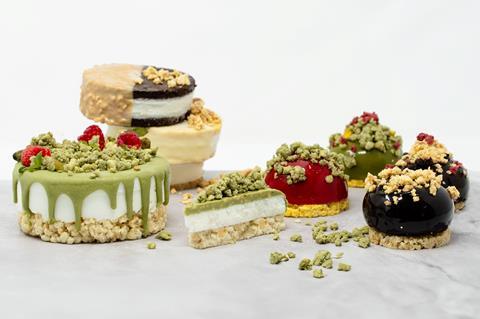 Pretty looking ice cream sandwiches with crumble toppings