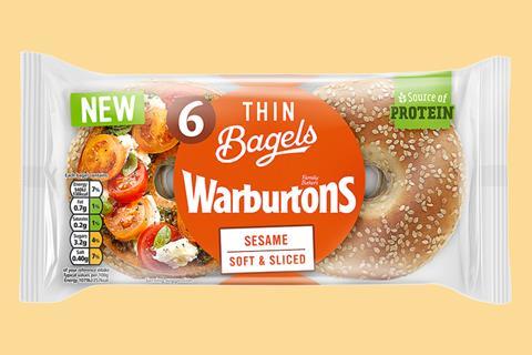 Warburtons Sesame Thin Bagels - pack shot 2100x1400