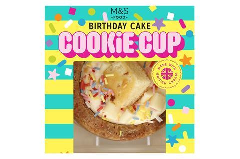 M&S Birthday Cake cookie cup