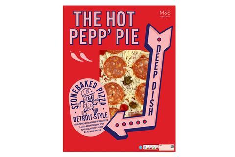 M&S Hot Pepp Deep Dish Pizza