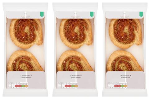 Waitrose Mozzarella and pesto swirls