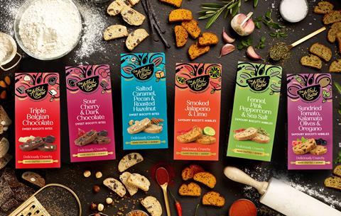 The Artful Baker's six-strong range of sweet and savoury biscotti