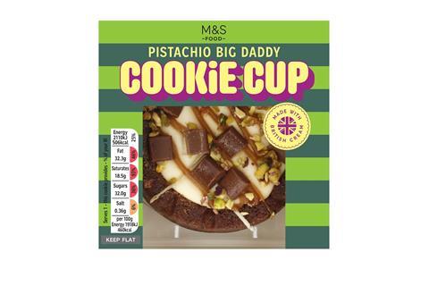 M&S pistachio big daddy cookie cup