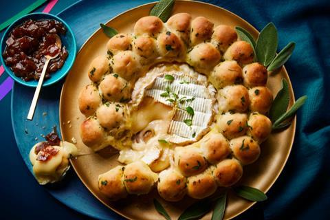 Waitrose garlic bread camembert wreath