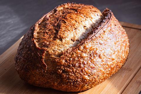 Meadow sourdough on a wooden board