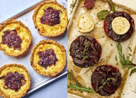 Central Foods Menuserve Brie & Red Onion Tart & Beetroot Tarte Tatin