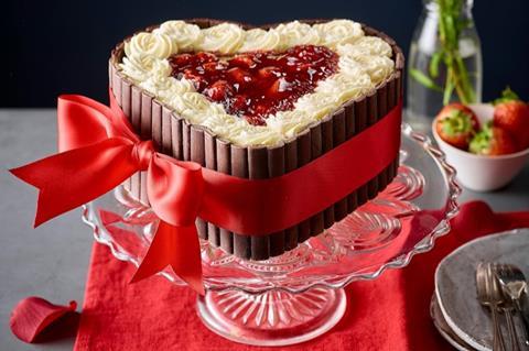 Patisserie Valerie Valentines strawberry heart cake