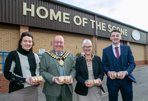 Barnsley Mayor Mick Stowe (second right) and Mayoress Elaine meet Haywood & Padgett directors Rebecca Padgett (left) and Luke Padgett (right)