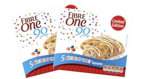 General Mills launches Fibre One birthday cake squares