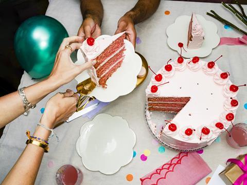 Cherry topped birthday cake