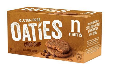 Nairns Choc Chip Oaties in packaging