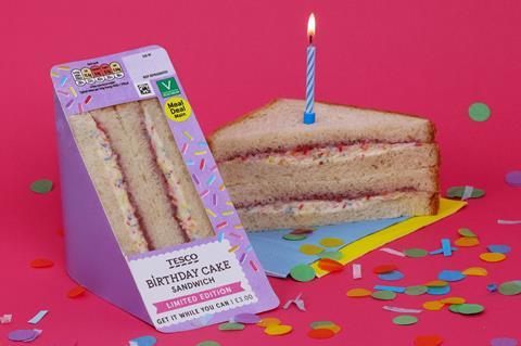 Tesco Birthday Cake Sandwich 2