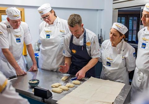 Sodexo UK & Ireland - Level 4 senior chef students participate in a recent bakery masterclass at Tewinbury Cookery School in Hertfordshire