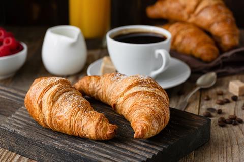 Croissant and coffee