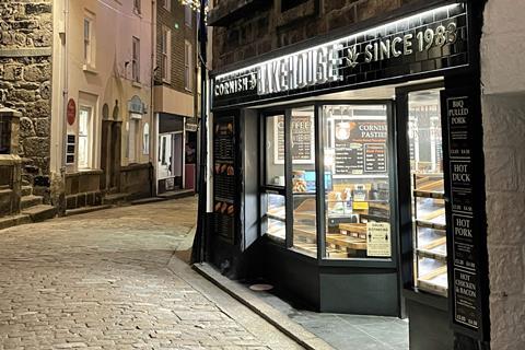Cornish Bakehouse - Bakery shop on Fore Street in St Ives, one of three locations the firm operates in the Cornwall town - 2100x1400