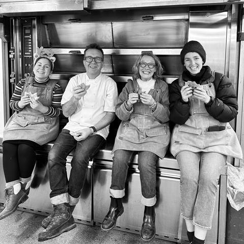 Lovingly Artisan - Rosie Parkinson (right) sits with co-founders Aidan Monks and C