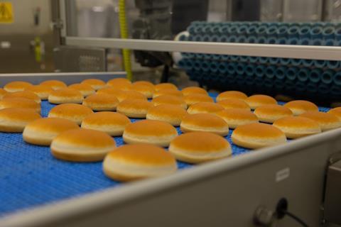 McDonald's burger buns coming off the production line in Coventry