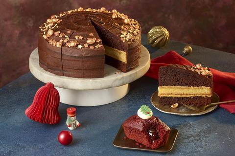 Costa Christmas 2024 Chocolate Nutcracker Cake and Mini Velvet Loaf Cake