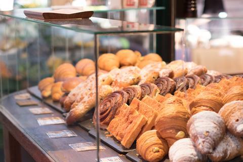 Pastries on display