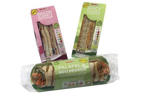 James Hall has updated its range of Spar own label sandwiches