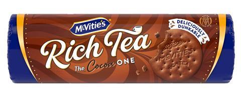 Cocoa Rich Tea biscuits in packaging