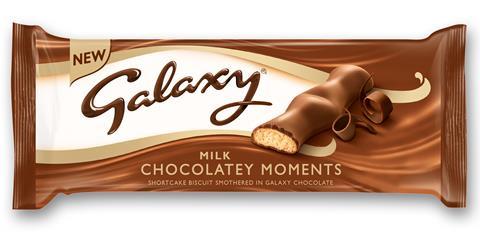 Galaxy Chocolatey Moments in packaging