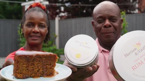 Harrison & Griffiths with cake tins