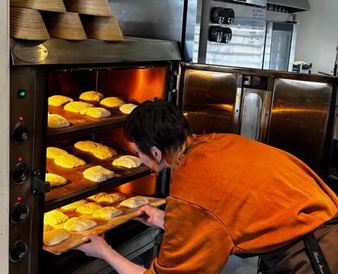 Outpost Bakery - Co-founder Katrina Bozikovic baking
