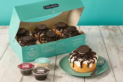 A box of Chocobon made with Oreo - Cinnabon  2100x1400