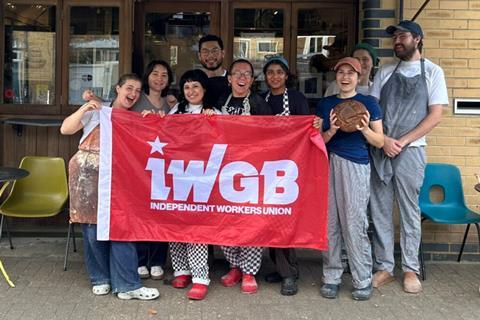 IWGB - E5 Bakehouse workers celebrate winning a union recognition agreement with their emplopyers - 2100x1400