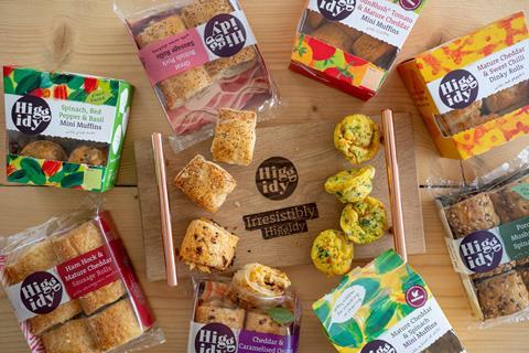 Higgidy snacking range including sausage rolls, mini muffins, dinky rolls and more