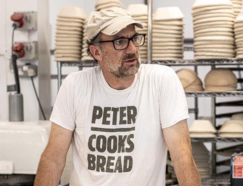 Peter Cook in the Peter Cooks Bread bakery