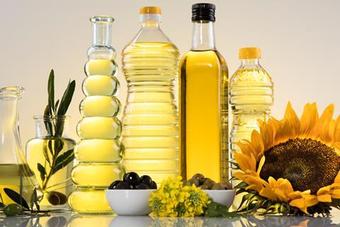 Bottles of cooking oil