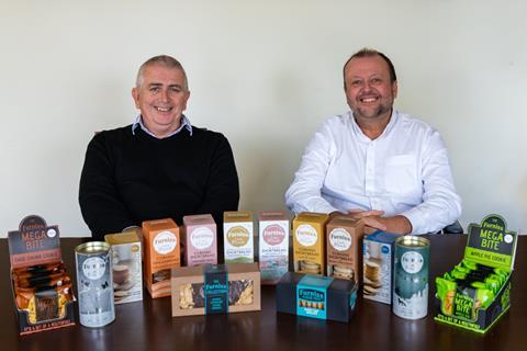 Furniss of Cornwall MD Des Bell (left) with Prima Bakeries Group MD Mark Norton - 2100x1400