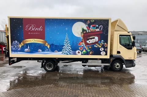 Birds Bakery's new festive van