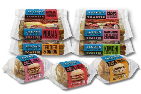 Jason's Sourdough Toasties range in partnership with Around Noon 2100x1400