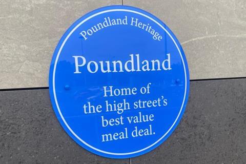Blue plaque Poundland  2100x1400