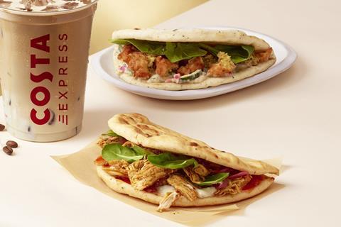 Costa Coffee - Chicken Shawarma Flatbread and Tandoori Bhaji Flatbread -   2100x1400