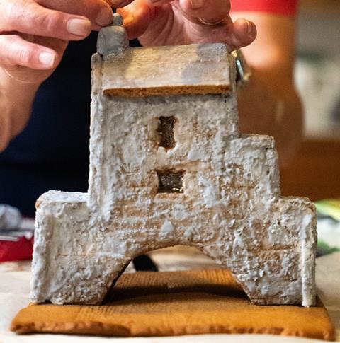 Grasmere Gingerbread - A gingerbread representation of the Bridge House in Amberside, Cumbria