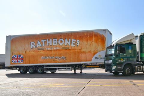 Morrisons new trailer serving the Rathbones Bakery