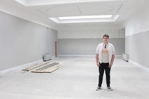 The Modern Boulangerie founder and managing director George Bellamy-Adams stands inside the new Harbour Road site prior to setting up the bakery  2100x1400