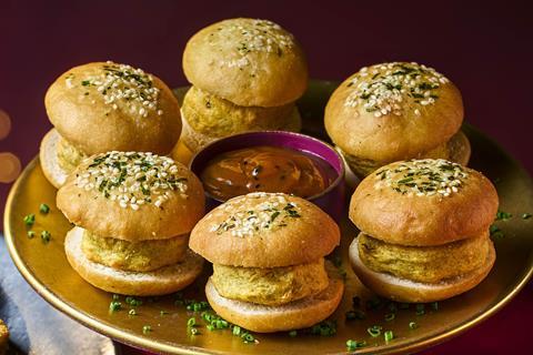 Tesco Christmas 2026 Spiced Bombay Potato Sliders with Mango Chutney Dip