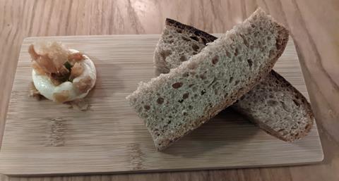 Whipped chicken fat butter with sourdough