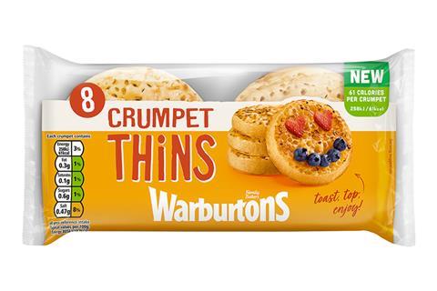 A pack of 8 Warburtons Crumpet Thins