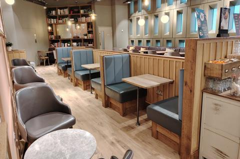 Inside the Caffe Nero location in John Lewis store