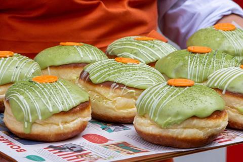 Bombolone matcha doughnuts