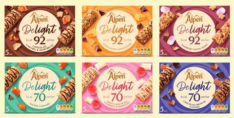 Alpen Delight cereal bar range  2100x1060