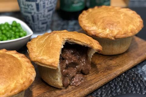 Lewis Pies Wilfreds the saucy cow steak and hoppy ale pie