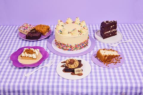 Little Dessert Shop Cakes and Bakes on a purple gingham cloth