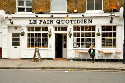 Outside a Le Pain Quotidien in London
